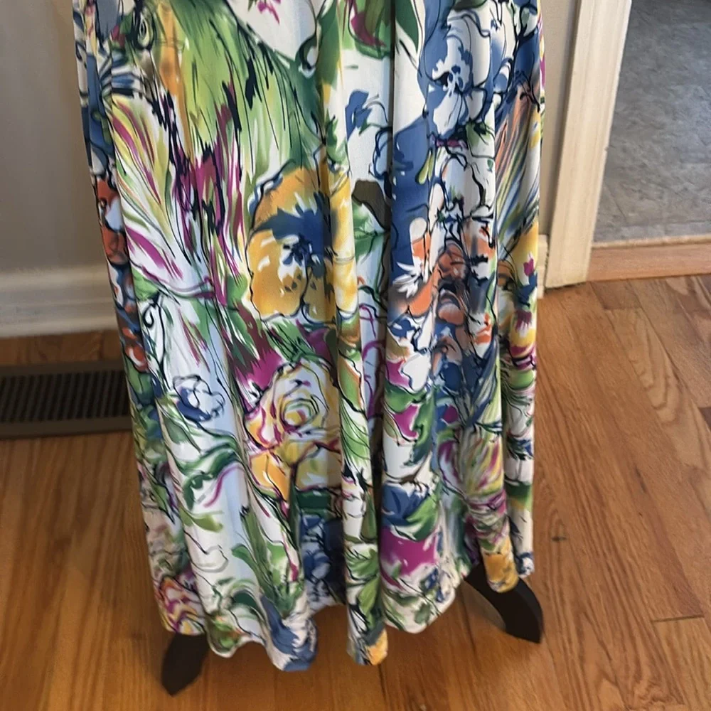 Christopher & Banks Sleeveless Floral Midi Dress Size M - Picture 8 of 14